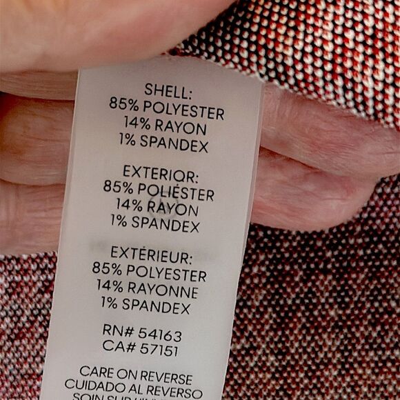 Calvin Klein Houndstooth Plaid Blazer 2X Jacket Partial Tags * - Picture 14 of 15